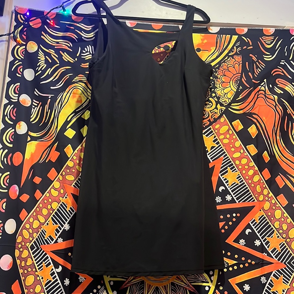 A large black tennis dress with shorts underneath from Abercrombie & Fitch